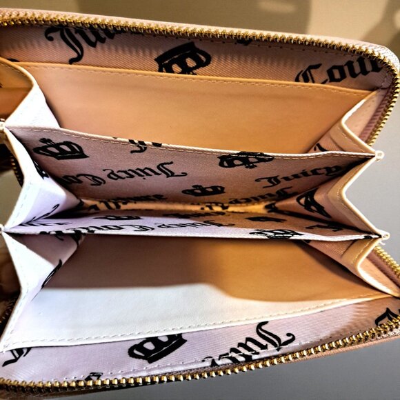 Juicy Couture Girls Only Dusty Blush Pink Zip Around Wallet NWOT - Picture 6 of 9